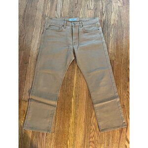 Baldwin Pants Mens 36X30 Tan The Reed Classic Straight Button Fly Duck Canvas